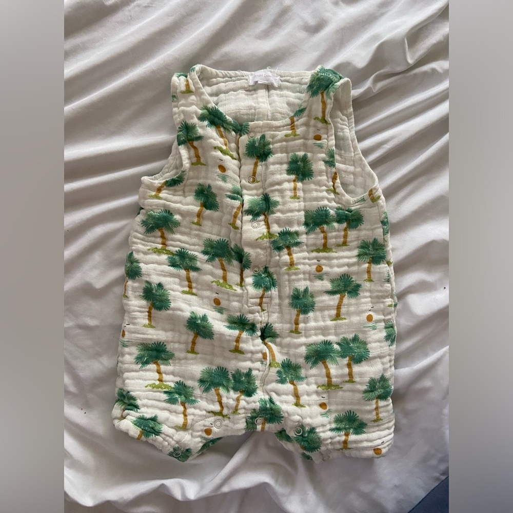 Angel Dear tropical baby outift 6-9 months & a Hanna Andersson navy baby hat